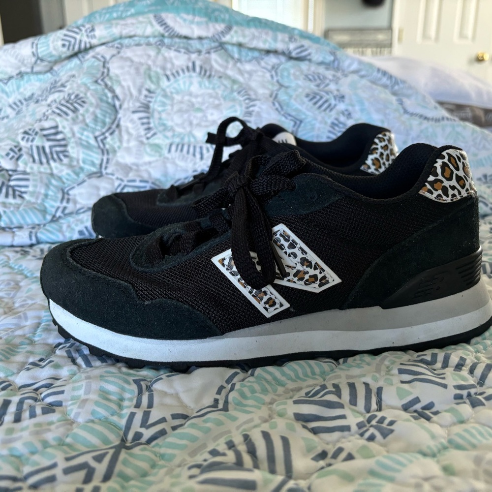 Black and leopard print new balance